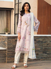 Alzohaib Luxury Printed Lawn 3 Piece Unstitched Suit AZ25LLP D-07